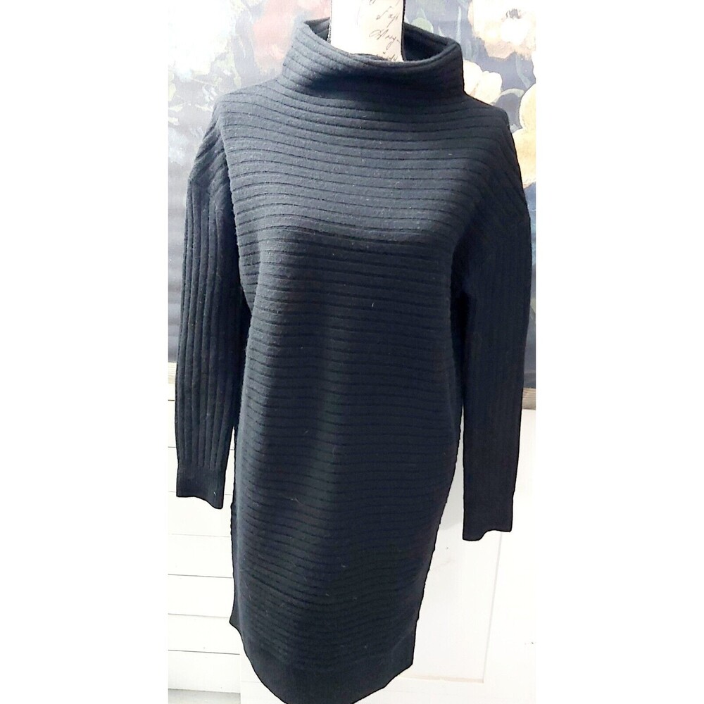 HATCH Sweater Black Marino Wool Pullover Chunky Rib Stretch XL Maternity